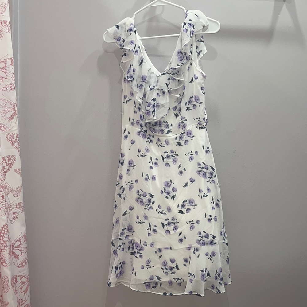 Purple floral dress